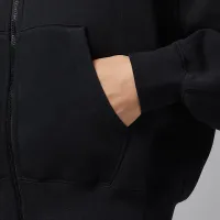 Nike Jordan Brooklyn Fleece жіноча Cropped Full-Zip Толстовка з капюшоном колір чорний