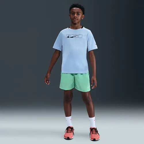 Nike Multi Big детские Dri-FIT тренировочные шорты цвет зеленый