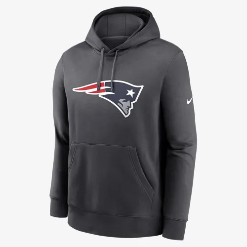 New England Patriots Club Logo чоловічі Nike NFL Pullover Толстовка з капюшоном колір сірий