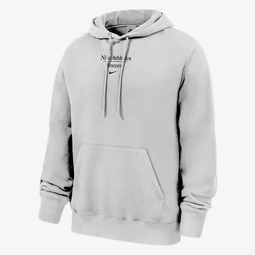 Nike Club Fleece мужские Soccer Pullover Толстовка с капюшоном цвет белый