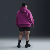 Nike Sportswear Phoenix Fleece женская оверсайз Pullover Толстовка с капюшоном (большие размеры) цвет фиолетовый