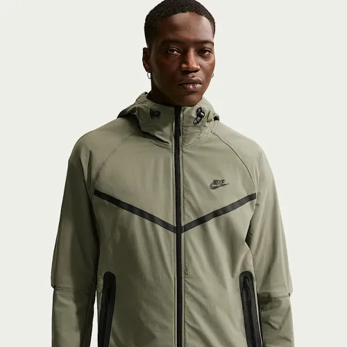 Nike Tech мужские Dri-FIT Woven Full-Zip Windrunner Куртка цвет серый