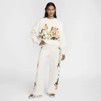 Nike Sportswear Phoenix Fleece женская Artist Collection Over-оверсайз Crew-Neck свитшот цвет белый