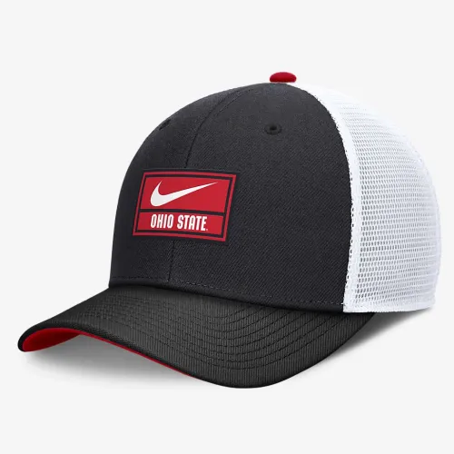 Ohio State Buckeyes On-Field Swoosh чоловічі Nike Dri-FIT College Trucker Adjustable Hat колір чорний