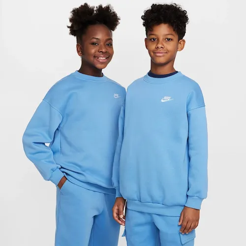 Nike Sportswear Club Fleece Big детские оверсайз свитшот синий