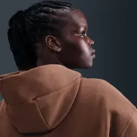 Nike Sportswear Phoenix Fleece жіноча оверсайз Full-Zip Толстовка з капюшоном (великі розміри) колір коричневий