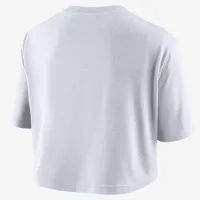 Brooklyn Nets Courtside женская Nike NBA Cropped футболка цвет белый