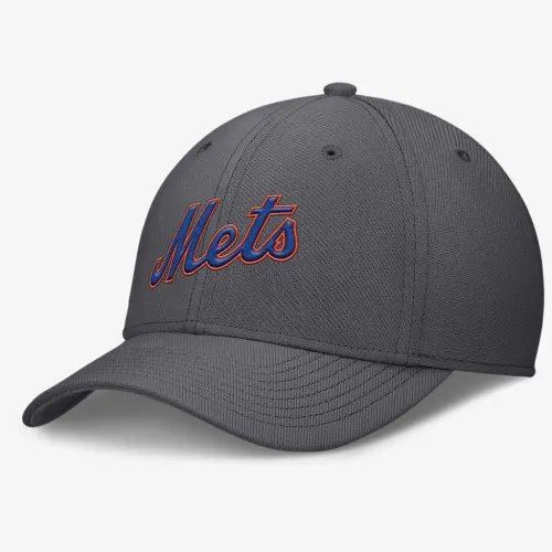 New York Mets Swoosh мужские Nike Dri-FIT MLB Hat цвет серый