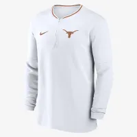 Texas Longhorns Sideline Coach чоловічі Nike Dri-FIT College 1/2-Zip Long-Sleeve Top колір білий