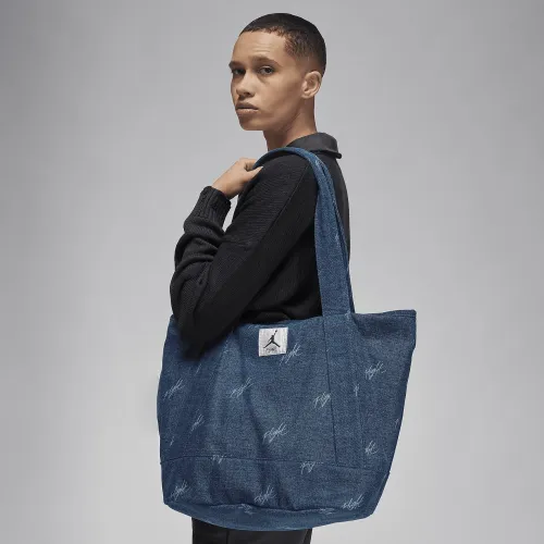 Nike Jordan Flight Denim Tote Bag (38L) Blue
