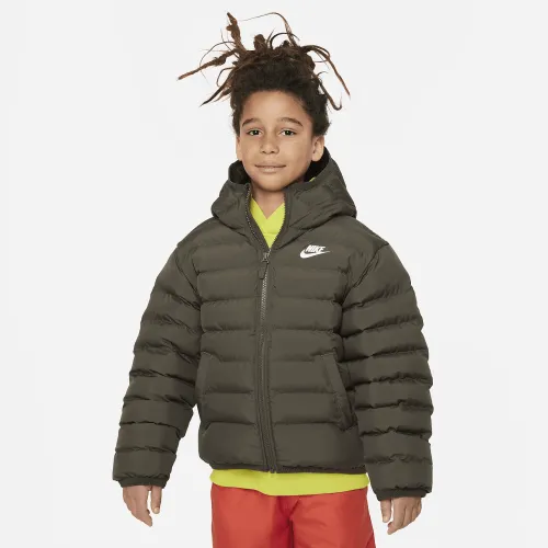 Nike Sportswear Lightweight Synthetic Fill Big детские Loose Hooded Куртка цвет зеленый