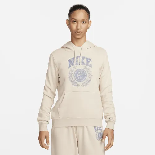 Nike Sportswear Club Fleece женская Толстовка с капюшоном цвет коричневый