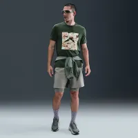 Nike мужские Dri-FIT Trail Running футболка цвет зеленый