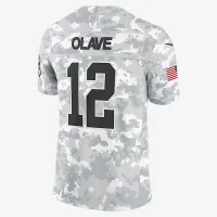 Chris Olave New Orleans Saints Salute to Service мужские Nike Dri-FIT NFL Limited Jersey цвет белый