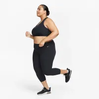 Nike Swoosh Medium Support женская Padded Sports Bra (большие размеры) цвет черный