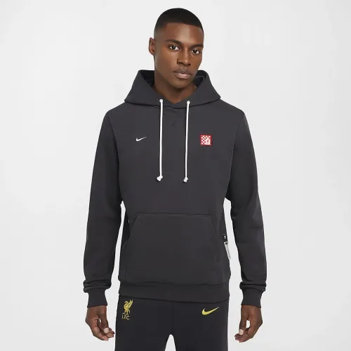 Liverpool FC Standard Issue Third чоловічі Nike Dri-FIT Soccer Pullover Толстовка з капюшоном колір сірий