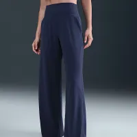 Nike Zenvy женская Dri-FIT С высокой Талией Wide-Leg Pants синий
