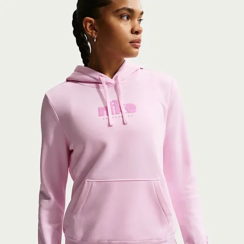 Nike Sportswear Club Fleece женская Graphic Pullover Толстовка с капюшоном Pink