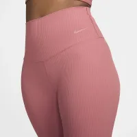 Nike Zenvy Rib жіноча Gentle-Support З високою талією 7/8 лосіни Pink