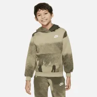 Nike Sportswear Club Fleece Big дитячі Pullover Толстовка з капюшоном колір зелений