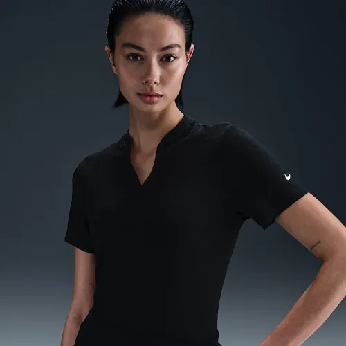 Nike Tour женская Dri-FIT Short-Sleeve Blade Jacquard для гольфа Polo цвет черный