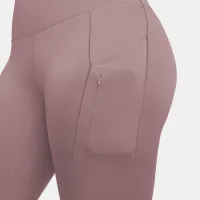 Nike Go женская Firm-Support С высокой Талией 7/8 лосины с карманамицвет фиолетовый