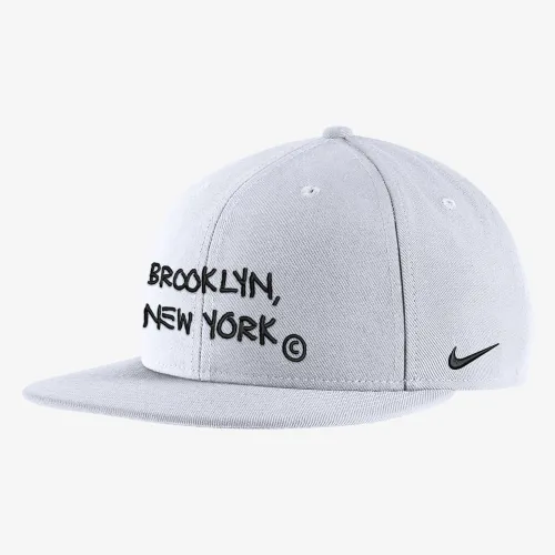 Brooklyn Nets City Edition Nike NBA Snapback Hat цвет белый