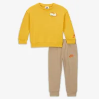 Nike Sportswear Create Your Own Adventure Baby (12-24M) French Terry Graphic Crew набор цвет коричневый