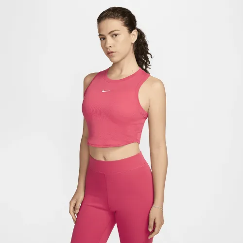 Nike Sportswear Chill Knit жіноча Tight Cropped Mini-Rib Tank Top Pink