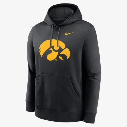 Iowa Hawkeyes Primetime Everколір зелений Club Primary Logo чоловічі Nike College Pullover Толстовка з капюшоном колір чорний