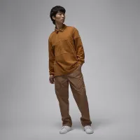 Nike Jordan Essentials чоловічі Long-Sleeve Rugby Top колір коричневий