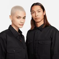 Nike SB Tanglin Woven Skate Button-Up Long-SleeveTop колір чорний