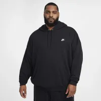 Nike Club Fleece мужские оверсайз French Terry Pullover Толстовка с капюшоном цвет черный
