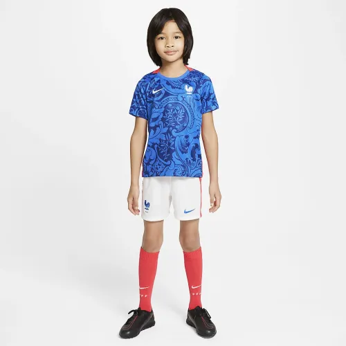FFF 2022 Home Little детские Nike Dri-FIT Soccer Kit синий