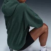 Nike One женская оверсайз Therma-FIT Pullover Fleece Толстовка с капюшоном цвет зеленый