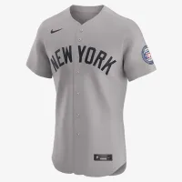 Derek Jeter New York Yankees мужские Nike Dri-FIT ADV MLB Elite Jersey цвет серый