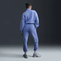 Nike Sportswear Phoenix Fleece женская оверсайз 1/4-Zip Logo Top синий