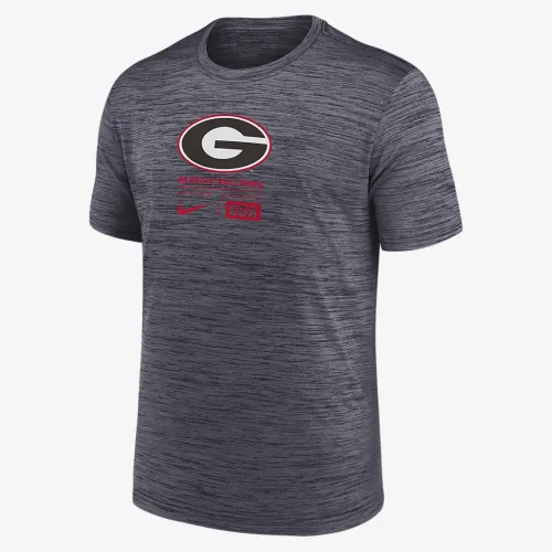 Georgia Bulldogs Campus Center Block Velocity чоловічі Nike Dri-FIT College футболка колір чорний