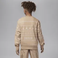 Nike Jordan MJ Holiday Fleece Crew Big Kids Top цвет коричневый