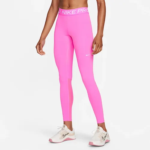 Nike Pro женская Mid-Rise Mesh-Paneled лосины цвет красный