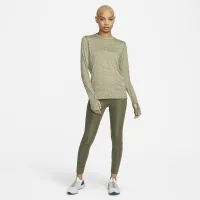 Nike Dri-FIT Element женская Running Crew цвет зеленый