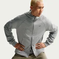 Nike Primary NanoKnit мужские Dri-FIT UV Protection Full-Zip Performance Толстовка с капюшоном цвет серый