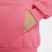 Nike Sportswear Club Fleece Big детские оверсайз Full-Zip Толстовка с капюшоном Pink