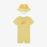 Nike Sportswear PE Baby (12-24M) Romper and Bucket Hat Set Yellow
