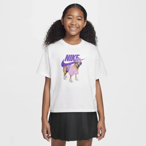 Nike Sportswear Big дитячі (Girls') футболка колір білий