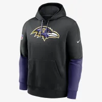 Baltimore Ravens Sideline Team Issue Club чоловічі Nike NFL Pullover Толстовка з капюшоном колір чорний