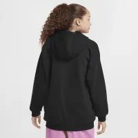 Nike Sportswear Club Fleece Big дитячі оверсайз Pullover Толстовка з капюшоном колір чорний