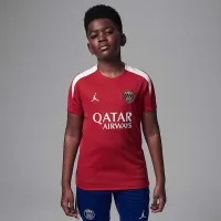 Nike Paris Saint-Germain Strike Fourth Big дитячі Jordan Dri-FIT Soccer Knit Short-Sleeve Top колір червоний