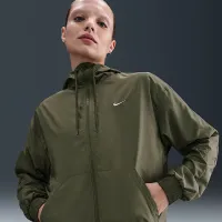 Nike Sportswear Classic Wovens женская Loose UV Hooded Куртка цвет зеленый