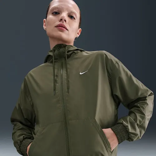 Nike Sportswear Classic Wovens женская Loose UV Hooded Куртка цвет зеленый
